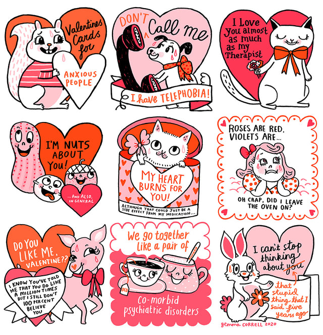 Valentines Cards for Anxious People