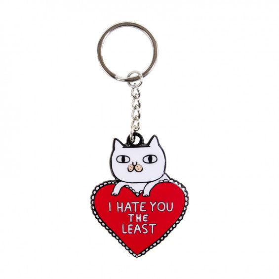 I Hate You The Least keychain